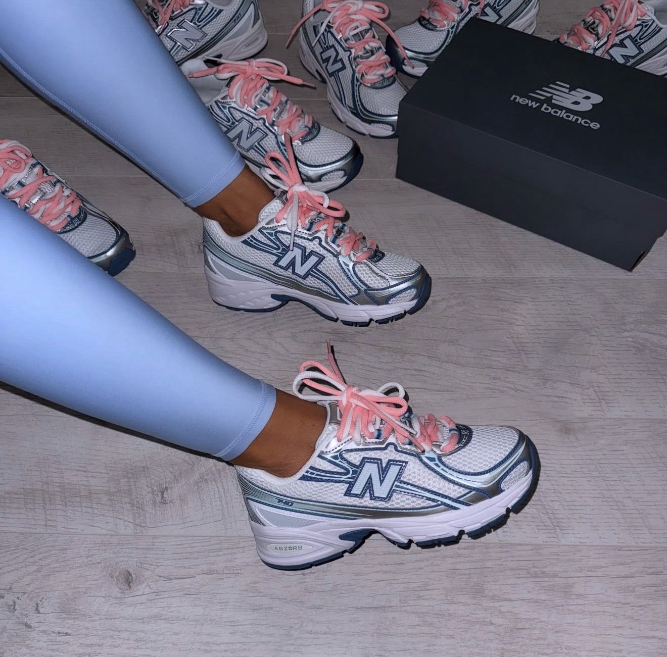 740 White With Marsh Green And Sea Salt